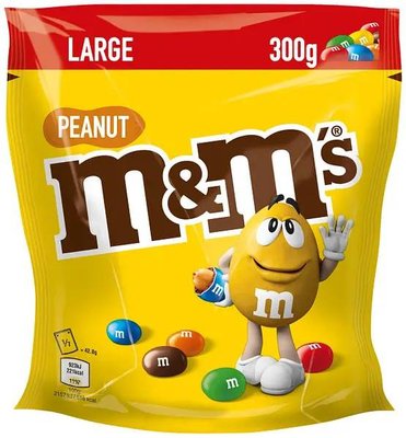 Драже Арахіс у Шоколаді та Кольоровій Глазурі M&M's Peanut Large 300 г Німеччина 111628 фото