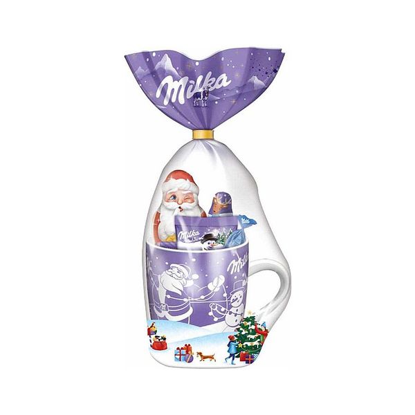 Подарочный набор с чашкой Milka Christmas Cup 99 г. 7622201790981 фото