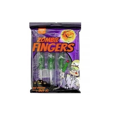 Льодяники на паличці Funlab Zombie Fingers Пальці Зомбі зі смаком яблука 80 г 112038 фото