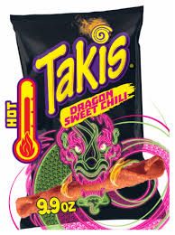 Чіпси Takis Dragon Spicy Sweet Chili Rolled Tortilla Chips 100г 8412600037461 фото