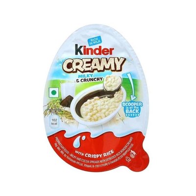 Яйцо Kinder Creamy Milky Crunchy Какао-крем и Рисовые Кранчи 19 г 80824107 фото