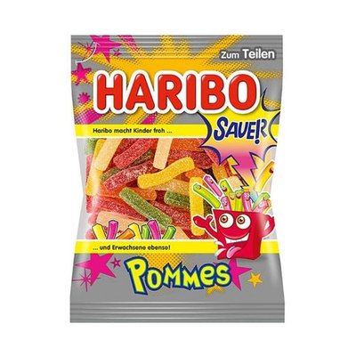 Желейки Pommes Sauer Картопля Фрі Кислі 175 г ТМ Haribo Харібо Німеччина 111840 фото