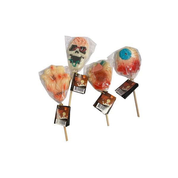 Льодяники на паличці Finlab Scary Pops Зомбі на Хелловін 80 г 112040 фото