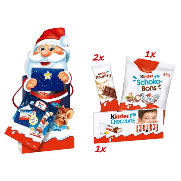 Новорічний набір Ferrero Kinder Mix Шоколадний 193 г 8000500370551 фото