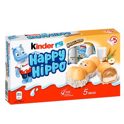 Печиво Kinder Happy Hippo Haselnuss 104 г 111263 фото