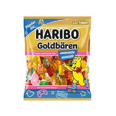 Желейки Haribo Goldbären Kindheitsknaller Ведмедики "Дитячі жарти" 175 г 4001686334560 фото