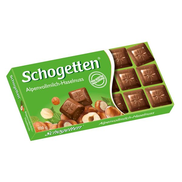 Шоколад молочный Schogetten Alpine Milk Chocolate с орехом100г 111534 фото