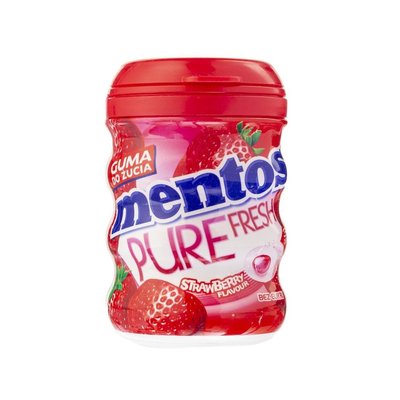 Жуйка Mentos Pure Strawberry Полуниця без цукру 56 г ТМ Mentos Ментос Нідерланди 111880 фото