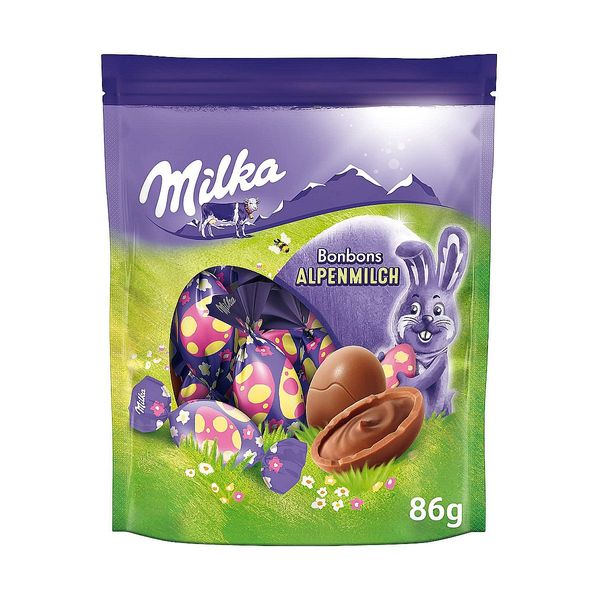 Шоколадные конфеты Milka Bonbons Alpine Milk Пасхальные яйца 86 г 7622210835529 фото