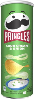Чіпси Pringles Sour cream & onion 165 г 111119 фото