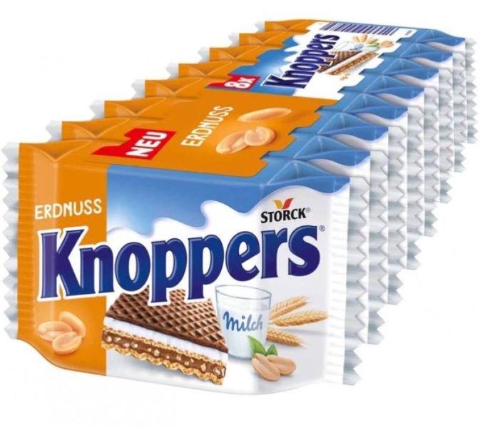 Вафлі Knoppers арахіс 8 штук х 25г, 200г 111653 фото