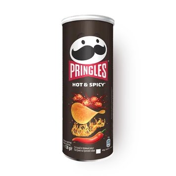 Чіпси Hot & Spicy Гострі&Пряні 130 гр ТМ Pringles Принглс США 111806 фото