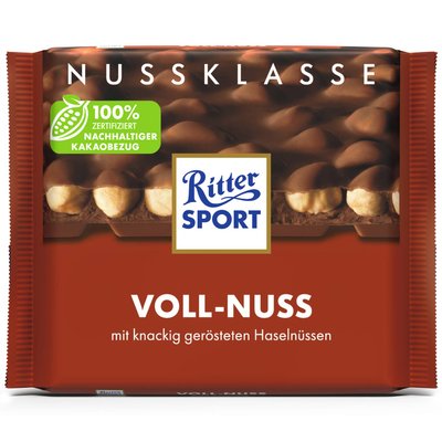 Шоколад Ritter Sport Voll-Nuss, 100 грам 400417670014 фото