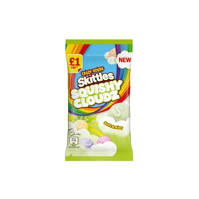 Жевательные конфеты Skittles Squishy Cloudz Crazy Sour Sweets Облака Кисло-сладкие 70 г 112192 фото