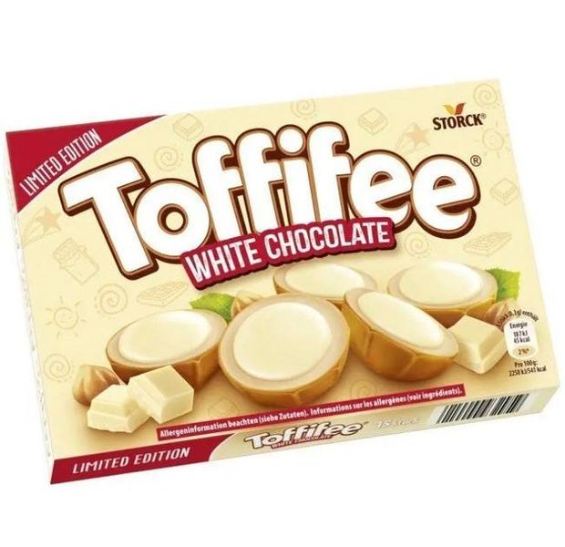Ирис Toffifee White Chocolate Limited Edition ирис с лесным орехом 125g 111663 фото