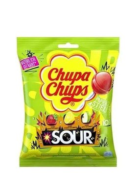 Набор леденцов на палочке Chupa Chups Sour Mix Lollipops кислые 10 шт 120г 111715 фото