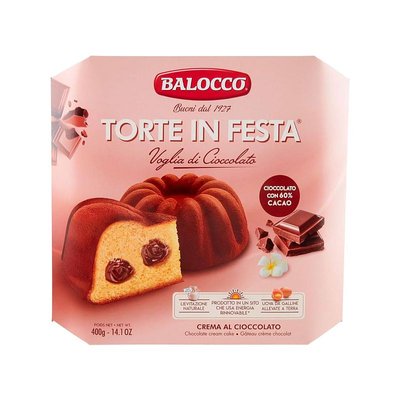 Італійський кекс Balocco Torte in Festa Cioccolato Шоколадний крем 400 г 112581 фото