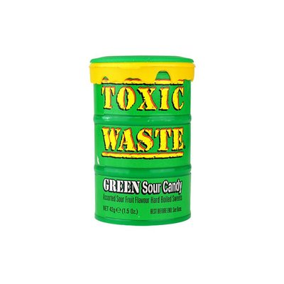 Льодяники кислі Toxic Waste Green Drum Токсик вейст зелений 42 г 112148 фото