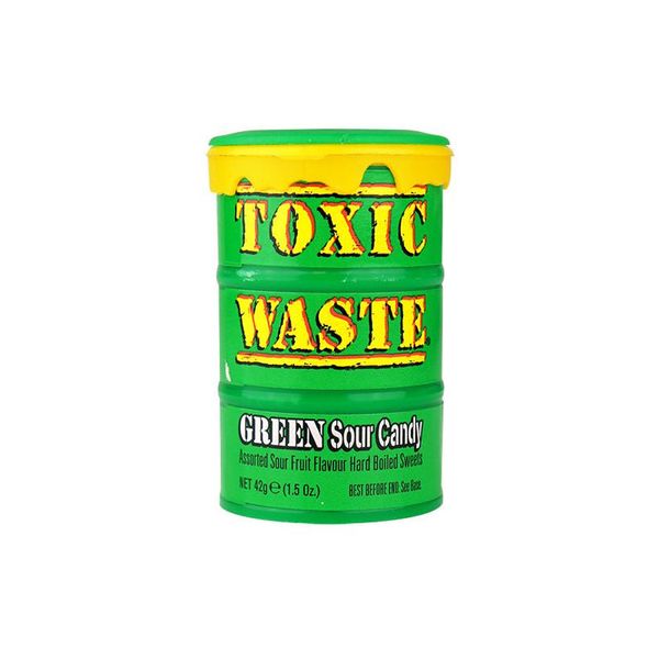 Льодяники кислі Toxic Waste Green Drum Токсик вейст зелений 42 г 112148 фото