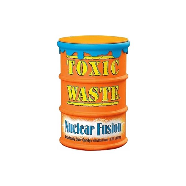 Кислі льодяники Toxic Waste Nuclear Fusion Drum Токсик вейст помаранчевий 42 г 112149 фото