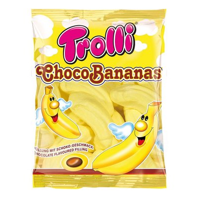 Жувальні цукерки Trolli Mallow Choco Banan маршмеллоу банан із шоколадом 150 г ТМ Trolli Тролі Німеччина 111971 фото