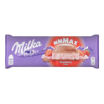 Шоколад молочний з кремовою начинкою Strawberry Milka м/у 300г. 7622200007769 фото