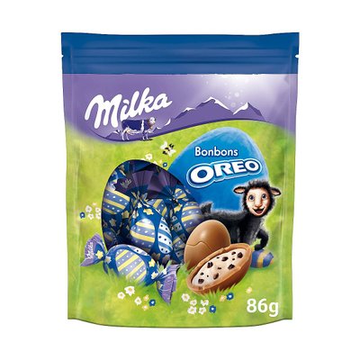 Шоколадні цукерки Milka Bonbons Oreo Великодні яйця 86 г 7622210835543 фото