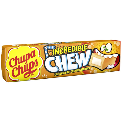 Жувальні цукерки Chupa Chups incredible Chew Orange 45 г 111350 фото
